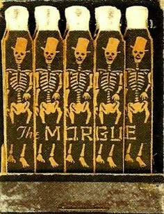 a group of bottles with skeletons on them in front of a black and yellow background