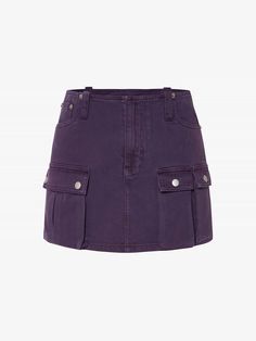 MO&Co. Women's Cargo Pocket Mini Skort Crafted in a bold purple hue and premium cotton, these shorts are the perfect blend of comfort and durability. Its mini skirt cut and included belt add a touch of femininity, while the practical cargo pocket design provides functionality. Features : - Mini skirt cut, belt include- Cargo pocket design- Zip closure Code: MBD3SOT015The back length of size M/27 is 35cmMATERIALS & CARE Material: 100% CottonPlease put it into a mesh bag to wash.Please remove acce 80s Mini Skirt, Cargo Pocket Design, Purple Mini Skirt, Purple Skirt, Cargo Pocket, Women Cargos, Purple Hues, Mesh Bag, Pocket Design