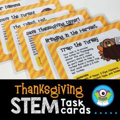 Stem Task Cards, Process Poster, Easter Stem, Teaching Thanksgiving, Holiday Stem, Summer Stem