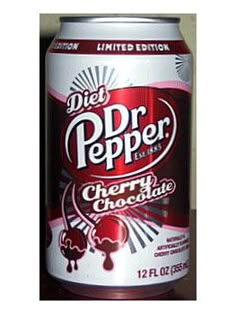 a can of dr pepper cherry chocolate soda