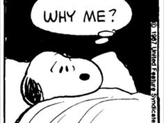 a black and white drawing of a person laying in bed with a thought bubble above their head