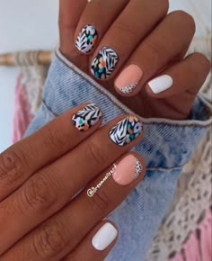 Nail Art Designs Summer, Minimal Nails, Casual Nails, Nails Desing, Floral Nails, Fabulous Nails, Dream Nails