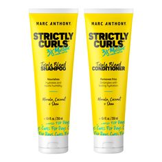 PRICES MAY VARY. Strictly Curls 3X Moisture Shampoo & Conditioner Set: Curls know what they like. And so do we! Formulated with a triple blend of Marula Oil, Coconut and Shea butter, this shampoo and conditioner set from Marc Anthony will give your curls the gentle care and extra moisture they need without getting in the way of their bounce. 8.4 fl oz each. Curls for Days: Marc Anthony’s Strictly Curls collection is designed with moisturizing ingredients like Silk Proteins and Shea Butter to def Strictly Curls, Set Curls, Damaged Curly Hair, Argan Oil Shampoo, Curl Shampoo, Curl Defining, Shampoo And Conditioner Set, Marula Oil, Marc Anthony