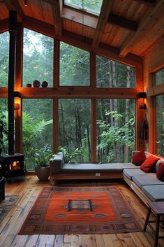 29 Small Cabin Interior Ideas for Cozy and Stylish Living 15 Small Cabin Exterior Ideas, Scandinavian Cabin Interior, Cabin Homes Interior, Modern Cabin Interior, Small Cabin Interiors, Scandinavian Cabin, Cabin Modern, Cabin Interior Design, Cabin Aesthetic