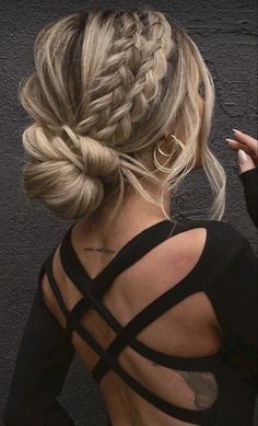 Beautiful Prom Hairstyles, Long Thick Hair Updos Bridesmaid, Thick Hair Prom Hairstyles, Up Do Hair For Wedding, Prom Updos For Long Hair Braided, Updo For Bridesmaid Long Hair, Wedding Hairstyles From The Front View, 2024 Formal Hair, Cute Hoco Updos