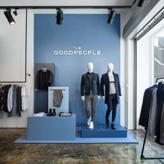 Eerste winkel The GoodPeople officieel geopend [foto's] - Textilia Vendor Booth Display, Clothes Shelves, Retail Store Display, Retail Interior Design, Store Design Boutique, Jeans Store, 23 September, Store Interiors, Cafe House