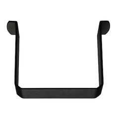 an image of a black towel holder on a white background in the shape of a rectangle