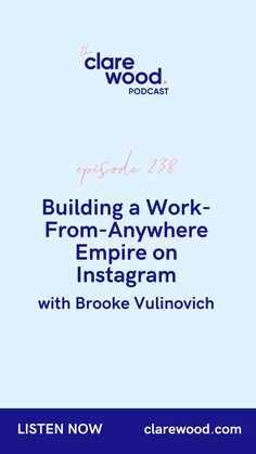 the logo for building a work - from - anywhere empire on instagram with brooke vulwood