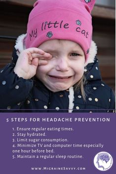 5 Steps For More Effective Headache Prevention in Children @migrainesavvy #migrainerelief #stopmigraines #migraineinkids Relief Sinus Pressure, Migraine Vs Headache, Natural Remedies For Gerd, Home Remedy For Headache, Headache Causes, Frequent Headaches, Natural Headache