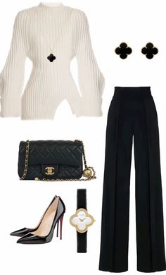 Casual Outfits That Look Expensive, Luxury Closet Women, Chanel Outfit Classy Chic, Business Women Outfit, Luxury Winter Outfits, Luxe Outfit, Outfit Ideas For Office, Expensive Outfits