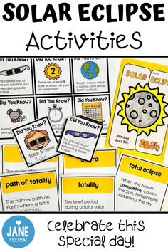 solar eclipse activities for kids to learn about the sun and moon with this printable activity