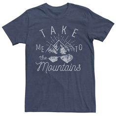 Kindle your sense of adventure with this rustic graphic tee. Kindle your sense of adventure with this rustic graphic tee. FABRIC & CARE Cotton Machine wash Imported Size: XXL. Color: Navy. Gender: male. Age Group: adult. Mountain Stamp, Walk For Life, Mountain Graphic Tee, Mountain Tee, Patriotic Tees, Tshirt Printing Design, Cute Shirts, The Mountain, Cool T Shirts