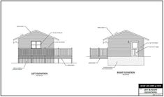 two story house plans with porches and balconies on the second floor are shown