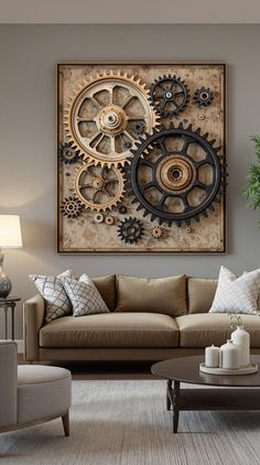 Industrial Living Room Decorative Elements, History