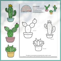 cactus clip art worksheet for kids and adults