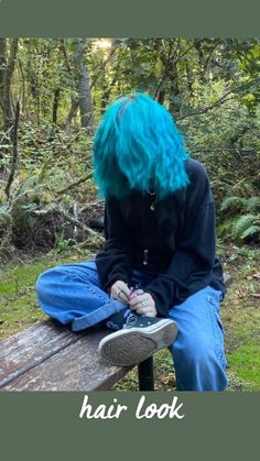 short hairstyle women curly hairstyles summer hairstyles Blue Hair Aesthetic Outfit, Blue Hair With Green Tips, Blue Grunge Hair, Blue Hair Outfit Style Clothes, Short Blue Hair Aesthetic, Blue Hair Girl Aesthetic, Grunge Blue Hair, Short Hairstyle Women Curly, Neon Blue Hair