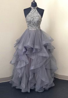 Grey Tulle Long Prom Dresses Lavender Dress Prom, Sparkly Ball Gown, School Dance Dresses, 파티 드레스, Custom Prom Dress, Evening Party Gowns, Lavender Dresses, Ghagra Choli, Cute Prom Dresses