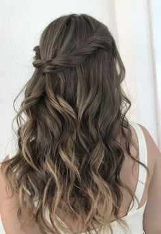 Grad Hairstyles, Prom Hair Medium, Rambut Brunette, Fancy Hair, Guest Hair, Best Bridal Makeup