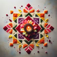 Rangoli design Rangoli Designs Unique Beautiful, Best Rangoli Designs For Diwali, Deepawali Rangoli, Mini Rangoli, Rangoli Mandala, Deepavali Rangoli, Welcome Rangoli, Easy Rangoli Designs Videos, Very Easy Rangoli Designs