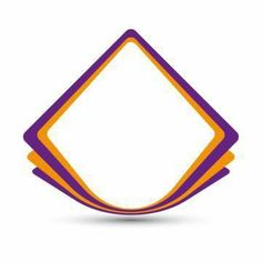 an orange and purple diamond logo