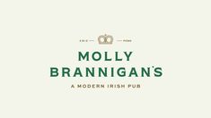 the logo for moly branigan's modern irish pub, which is located in dublin