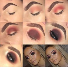 Fall Eyeshadow Looks Step By Step, 2010 Makeup, Vibrant Makeup, Makeup Steps, Morphe Palette, Shimmer Makeup, Eye Makeup Styles