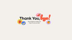 thank you bye logo with fruit on it