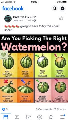 the watermelon is different colors and sizes