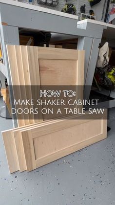 how to make shaker cabinet doors on a table saw