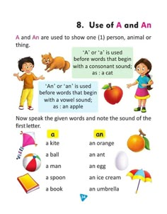 an english worksheet with words and pictures for children to learn how to use them