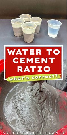 what's correct? water to cement ratto is an easy science project for kids