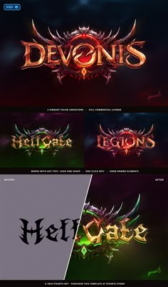 HellGate - Mmorpg Editable Game Logo Gaming Logo Template, Fun Logos, Red And Yellow Logo, Western Dragon, Gate Logo, Game Logos, Logo Dragon, Video Game Logos, Fantasy Logo