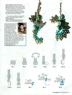 the instructions for beaded earrings are shown in an article about how to make them