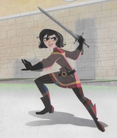 majorabbey: “Cassandra practicing her sword-fighting. ” Tangled Cassandra, Tangled Stuff, Cassandra Tangled, Tangled Series, Female Fighter, Tangle Art, Disney Princess Pictures, Disney Tangled, Drawing Projects