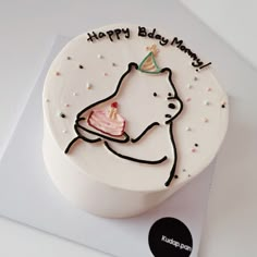 a birthday cake for a baby mama with a dog on it