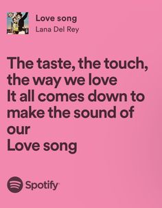 a pink background with the words love song written in black on it and an image of a