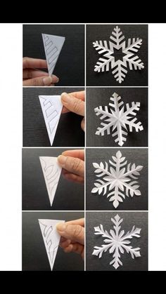 how to make paper snowflakes that look like they have been cut out and put together