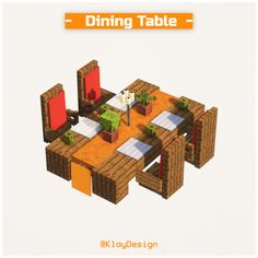 an image of a dining table made out of pallet wood and plastic material with the text dining table on it