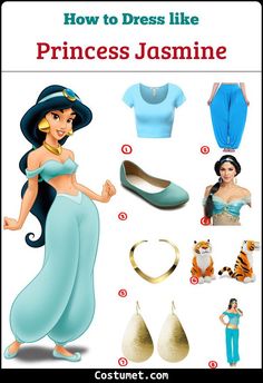 how to dress like princess jasmine from the little mermaid in disney's animated movie