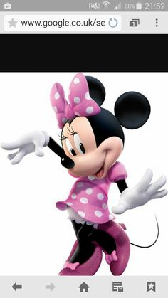 the minnie mouse is flying through the air