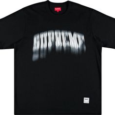 Supreme Blurred Arc S/S Top Summer/Spring 2021 Clothing Typography, T Shirt Text Design, Supreme Tshirt, Dark Streetwear, Supreme Design, Raf Simons Archive, Clothing Branding Design, Vintage Supreme, Supreme Clothing