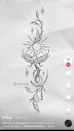 an image of a tattoo design on the app store's website, which is open to