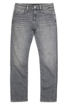 Brushed stretch denim lends extra softness and dimension to mid-rise jeans cut slim through the hip, thigh and hem. Style Name:Mavi Jeans Men's Jake Slim Fit Jeans (Grey Feather Blue). Style Number: 6221519. Gray Jeans Outfit Fall, Guy Pants, Guys Jeans, Grey Jeans Outfit, Male Jeans, Grey Jeans Men, Mens Denim Jeans, Jeans Outfit Men, Jeans Outfit Fall