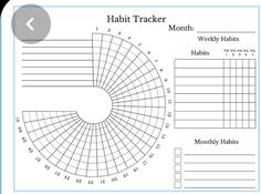 a printable habit tracker for the month