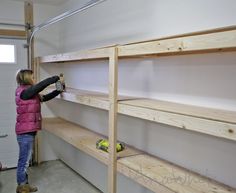 Ana White | Build a Easy and Fast DIY Garage or Basement Shelving for Tote Storage | Free and Easy DIY Project and Furniture Plans Basement Shelving, Diy Storage Shelves, Garage Shelves, Diy Regal, Garage Storage Shelves, Building Garage Shelves