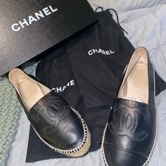 Reposhing This Item I Purchased From @Arubino2. Loved It, But Ready To Rotate For Something New. Questions? Leave A Comment Below! Chanel Espadrilles, Shoes Chanel, Chanel Black, Chanel Shoes, Espadrille Shoes, Leave A Comment, Something New, Espadrilles, Dust Bag