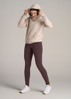 About Our Tall Women’s Leggings Maximum comfort meets maximum length. You’ll want to wear these super-soft cotton tall women’s leggings all day long. We thoughtfully designed this pair to be a staple in your everyday collection that you can reach for time and time again. They’re created with your long legs and torso in mind, with an extended inseam that’ll go past your ankles and a flattering high-rise fit with a wide waistband. Our long leggings for tall women are made of a lightweight cotton a