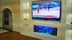 a large flat screen tv mounted on the wall