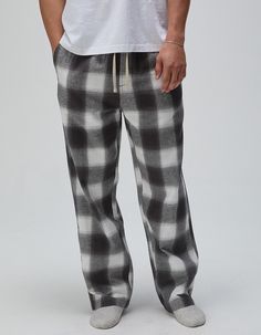 Rsq Plaid Pajama Pants. Allover Plaid Pattern. Elastic Waist With Drawstring. Slant Pockets. Approximate Leg Opening: 18". 60% Cotton 40% Polyester. Machine Wash. Imported. Model Is Wearing A Size Medium. Model Measurements:height: 6'2"waist: 31"inseam: 32" Flannel Sweatshirt, Plaid Pajama, Plaid Pajama Pants, Boys Graphic Tee, Girls Graphic Tee, Plaid Pajamas, Girls Blouse, Loose Jeans, Mens Plaid