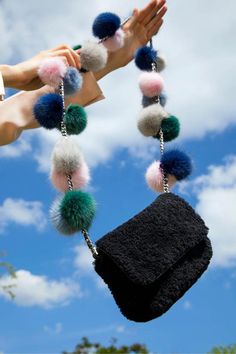 Crochet Potli Bag, Pom Pom Purse, Charlotte Simone, Sac Diy, Potli Bag, Potli Bags, Girly Bags